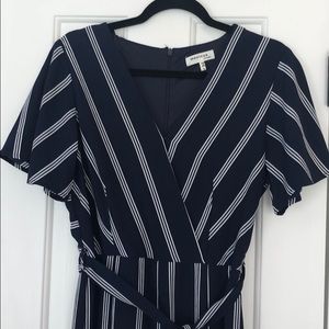 Monteau Striped Jumpsuit - L - Adorable!!